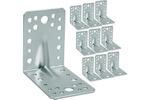 OMIDEAS 10 x Squadretta di Giunzione Angolare ( 90 x 90 x 65 x 2 ) Squadretta Rinforzata Zincate
