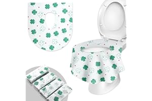 WUFANC 20 Pcs Copriwater Usa e Getta Antibatterico Portatili, Copri Water Usa e Getta Igienici in Tessuto Non Tessuto Impermeabile, Copri WC Usa e Getta Adatto per Viaggi, Hotel, Mall