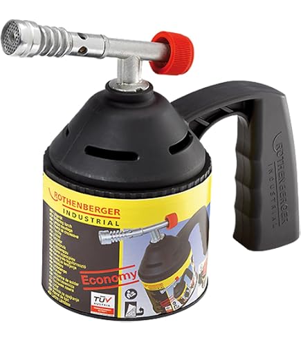 Rothenberger Industrial Miniset 1450 - Cannello Saldatura A Gas Compatto, Temperatura 650°C, Per Modellismo E Tubi Fino A 10 Mm