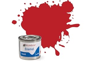 Humbrol Enamel Paint No 60 Scarlett - Matt, 14ml