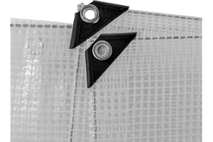 COST WISE Clear & reinforced waterproof mono tarpaulin/camping ground/Fly sheet tarp,garden cover up (clear, 1mx 1m)