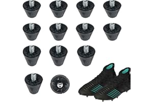 BANSUSU 12PCS Replacement Football Studs Black Football Studs 2 Sizes Plastic Studs for Football Boots Anti-Slip Metal Studs Football Boots for Adult Children Soccer Shoes Various Outdoor Activities Black