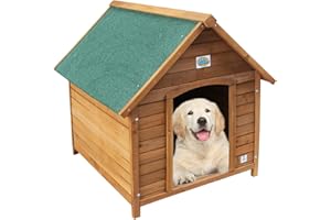 BPS(R) BPS Caseta de Madera Casa para Perros Mascotas con Capa Superior Impermeable Tamaño S/M/L (M: 88 * 78 * 81 cm) BPS-1360