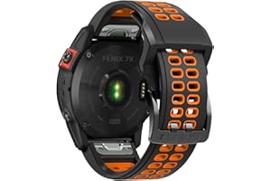 SONGSIER Fenix 7X Correa, 26mm Blanda Silicona Correa para Fenix 7X Solar/Fenix 7X Sapphire Solar/Fenix 6X/Fenix 6X Pro/Fenix 6X Sapphire/Fenix 5X/Fenix 5X Plus/Fenix 3/Fenix 3 HR