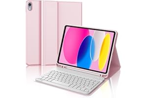 OCCTINGKIND Coque Clavier pour iPad A16 11e Génération 2025/10e Génération 2022, AZERTY Français Housse Clavier Bluetooth Magnétique Détachable avec Porte Crayon pour iPad 10/11eme Gén 10.9/11 Pouces, Rose