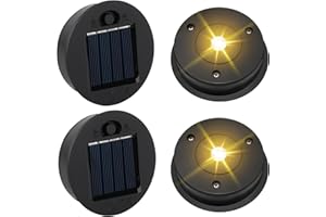 Lumitrex 4 Stück Solarleuchten Ersatzteile 7cm, 1.2V 600mAh Solar Ersatzdeckel, IP44 LED Ersatz Solarmodul für Gartenleuchten Terrasse Beleuchtung Außenbereich