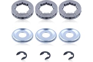 Pignon de Jante .325'' 7 Dents pour STIHL 021 024 025 028 MS 250 Tronçonneuse et Plus de Modèles, ADEFOL Roue à Chaîne à Anneau Universel 325 Bague Pignon Kit de Pièces de Rechange Accessoire