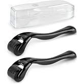 lulir Derma Roller for Hair Growth, 2 Pack Titanium Microneedle Rollers | Titanium Microneedle Derma Rollers For Hair, Beard