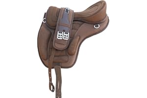 WILD RACE Freemax Sattel Baumloser Sattel/Treeless Saddle Freemax Saddle (18", (Brown)