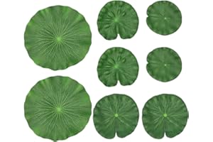 VAEIORP 8 pcs Hoja de loto de simulación hoja de loto realista adecuada para el uso en el acuario del estanque del jardín de casa