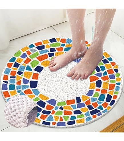 Eck-Luffa-Duschmatte Halbrund, Rutschfeste Badematt Produktbild-Vorschau 9