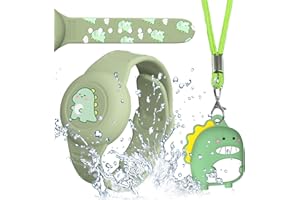 DATOXIA AirTag Children's Bracelet & Necklace [IP53] Waterproof, Pack of 2 Hidden Cases for Apple Air Tag Full Body Protection AirTags Silicone Holder Toddler AirTec