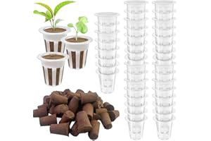 COCOCHEERS 80 Hydroponic Growing Sponges,Hydroponic Growing System Seed Planting Room kit,Including 40 Growing Sponges And 40 Growing Baskets,Suitable For Indoor And Outdoor Garden Systems Hydroponic Sponge kit.