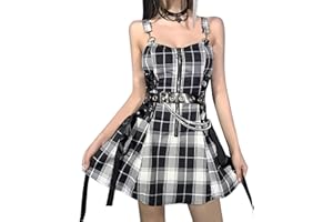 DINGJIUYAN Goth Mini Dress Elegant Gothic Dress Black Chiffon Mesh Sleeveless Strapless Casual Dark Streetwear Witch Emo Sexy Lace Ruffled Corset Gift