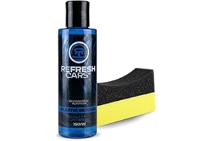 GENÉRICO Renovador de Plásticos para Coche 150ml – Abrillantador Interior y Exterior | Restaura Gomas, Puertas, Ruedas, Volante, Salpicadero, Neumáticos y Escobillas | Aplicador Incluido