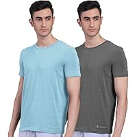 Freecultr Men's Bamboo Undershirt, Anti Microbial, Anti Odor, Breath tech Super Soft & Comfort Fit Lounge wear and Sleep…