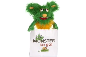 Living Puppets Monster to go! Handdocka, grus, lämplig för vuxna och barn, storlek: 20 cm, handtvätt, W847