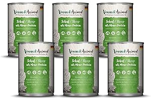 VenandiAnimal Comida de calidad para gatos - oveja como monoproteína, comida húmeda, sin cereales y natural, paquete de 6 (6 x 400 g)