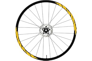 DualColorStampe Autocollants compatibles avec Cube Jantes de vélo 26" – 27,5" – 28-29" pouces – Roue de vélo VTT – Stickers jantes VTT B0062 (28-29" pouces, jaune 21)
