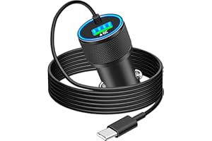 【Apple MFi Certified】iPhone 16 Car Charger Fast Charging, Rombica 75W USB-C PD&QC3.0 Car Power Cigarette Lighter USB Car Charger with 6FT Type-C Cable for iPhone 16 Pro Max/15 Pro/Galaxy S24/S23/Pixel