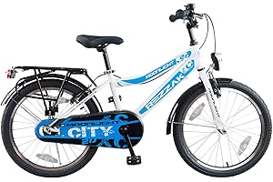 ‎REZZAK Rezzak 20 Zoll Fahrrad Kinderfahrrad City Jungenfahrrad Kinderfahrrad Jungen Rücktrittbremse RH 33 Weiss Blau NEU -042