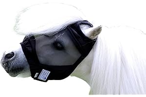 TYSONS BREECHES Fliegenmaske Lissy - - OHNE Ohren Schwarz/Grau- Taube oder Schwarz/Schwarz viel Augenfreiheit Gummigummi Dichtung Tysons Minishetty Mini Pony Mini Shetty (Minishetty, Schwarz/Schwarz)