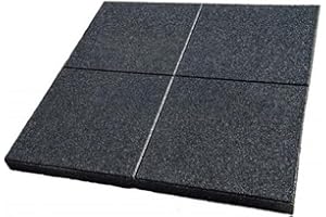 JARDIN202 - Loseta de Caucho Negra | Especial para Gimnasios | Suelos Infantiles | Fitness | Antivibracion- 40 mm 1x1m