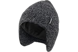 Zylioo S/M/L/XL/XXL/3XL czapka z dzianiny z nausznikami dla mężczyzn i kobiet, dla dużych i małych głowy, nauszniki, czapka zimowa, czapka beanie, Mieszanka czarno-szarych, XL-3XL