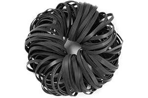 AOUOU Elastici in gomma neri larghi 90 mm 6 mm peso netto 190 grammi elastici tattici per forniture per ufficio casa soldi elastici