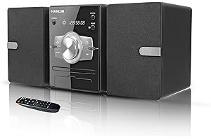 HANLIM Kompakt CD-Stereoanlage Mini-Komponente 30W RMS CD-Player UKW/Bluetooth-kompatibel/USB/AUX/Fernbedienung/Kopfhörerbuchse Kompatibel mit hochauflösender Klangquelle