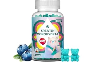 ‎EINBÄR EinBär Creatin gummies Monohydrat 5000mg Pro Portion Kreatin Gummibärchen für Männer und Frauen, mit Taurin, zuckerfrei Vegan, 60 Stück