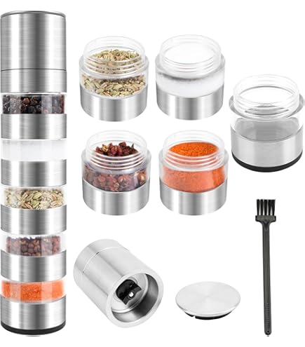 Lot De 2 Moulins Manuels En Inox Avec Mécanisme Céramique Pas Cher à