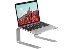 BONTEC Soporte Portátil para Portátil de 10-17 Pulgadas, Soporte de Ordenador Escritorio Ergonómico, Soportar hasta 5 kg, Plata
