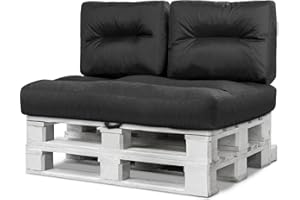 ‎NORMANI normani Palettenkissen wasserdicht - Gemütliche Paletten Auflagen - Palettenauflagen für Balkon und Terasse - Paletten Kissen Farbe Dunkelgrau