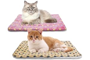 Saier tbo 2 materassi termici per gabbie per cani, in peluche, riutilizzabili, caldi, lavabili, per gatti, gattini, criceti, conigli, piccoli animali (49 x 32 cm)