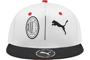 AC Milan Flatbrim Cap, uniseks czapka z daszkiem dla dorosłych, pióro szare - Puma czarna, 4099683453025, Pióro szare - Puma czarne