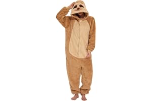 Xinlong Combinaison Pyjama Kigurumi Onesies Unisexe Costume Soirée de Déguisement Vêtement de Nuit Anime Cosplay Halloween Noël Fête pour Adulte