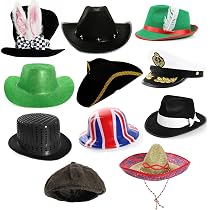 Confezione 9 Cappelli Divertenti Per Cabina Fotografica – Per Feste, Compleanni, Lauree E Matrimoni – Travestimento Originale - 2