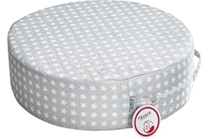 ZICAC Toddler Booster Seat for Dining Table, Dismountable Washable Dining Chair Booster Cushion with Adjustable Straps,Travel Booster seat for Baby Kids Infant (Round)