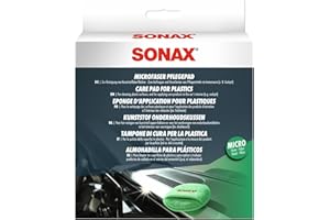 SONAX Tampone di cura per la plastica (1 pezzo) garantisce la stesura omogenea dei prodotti per la cura della plastica all'interno dell'auto (ad es. cruscotto)| Art. N. 04172000