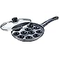 Prestige Omega Select Plus Non-Stick Paniyarakkal with Lid (240 mm, Black)- Gas Top Compatible only