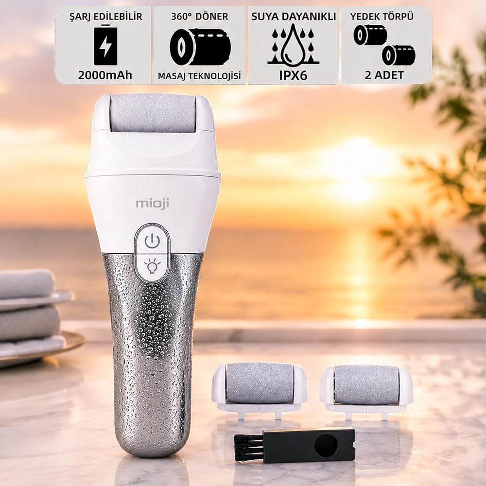 Mioji GN5 Pro Şarjlı Ayak Topuk Törpüsü Peeling Ayak Pedikür Makinesi