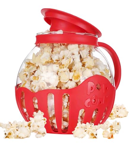 Machine à Pop-corn Micro-ondes Fackelmann - Sans Huile - Verre Borosilicate - 8 Tasses - Couvercle 2en1 - Lave-vaisselle
