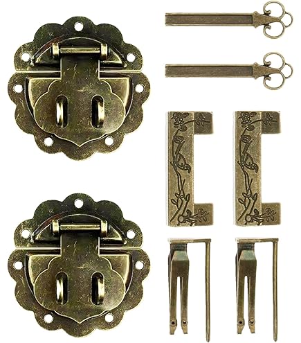 Mgoodoo 1 Blocco Vintage Anticato Design In Ferro Bronzo Chiusure Per