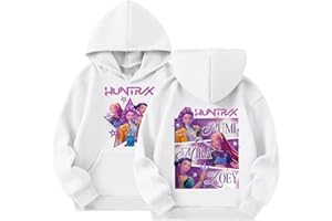 Generico Pop Felpa con Cappuccio, per Unisex Bambino, Demon Hoodie Hunters Maniche Lunghe Felpe Comoda Hip Hop P-o-p Pullover Pile Invernali Ragazzo e Ragazzi 2-12 Anni Streetwear