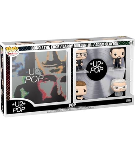 Funko Pop! Rocks: U2 – Zoo TV – Adam/Bono/The Edge/Larry – 4 Stück