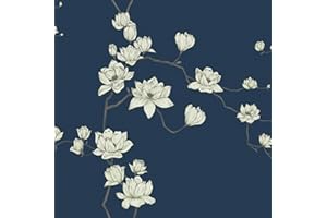 Fiula Samoprzylepna tapeta w kwiaty, 44 x 10 m, folia samoprzylepna, wodoszczelna, "zrób to sam", tapeta samoprzylepna, folia do mebli, winylowa, tapeta ścienna, folia dekoracyjna, do salonu,