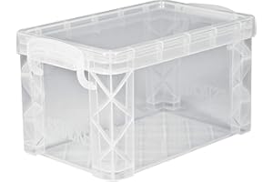 ADVANTUS Super Stacker Aufbewahrungsboxen, für 400 Karten, 7,6 x 12,7 cm, Kunststoff, transparent