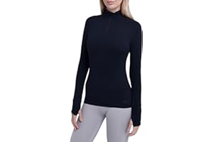 TCA Fusion Quickdry Maglia da Corsa A Manica Lunga da Donna con Colletto e Mezza Zip
