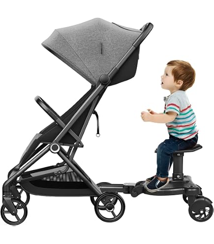 Planche De Buggy Universelle Avec Siège - Pour Poussette, Enfants 2-6 Ans, 50kg Max, Roues 360°, Réglable